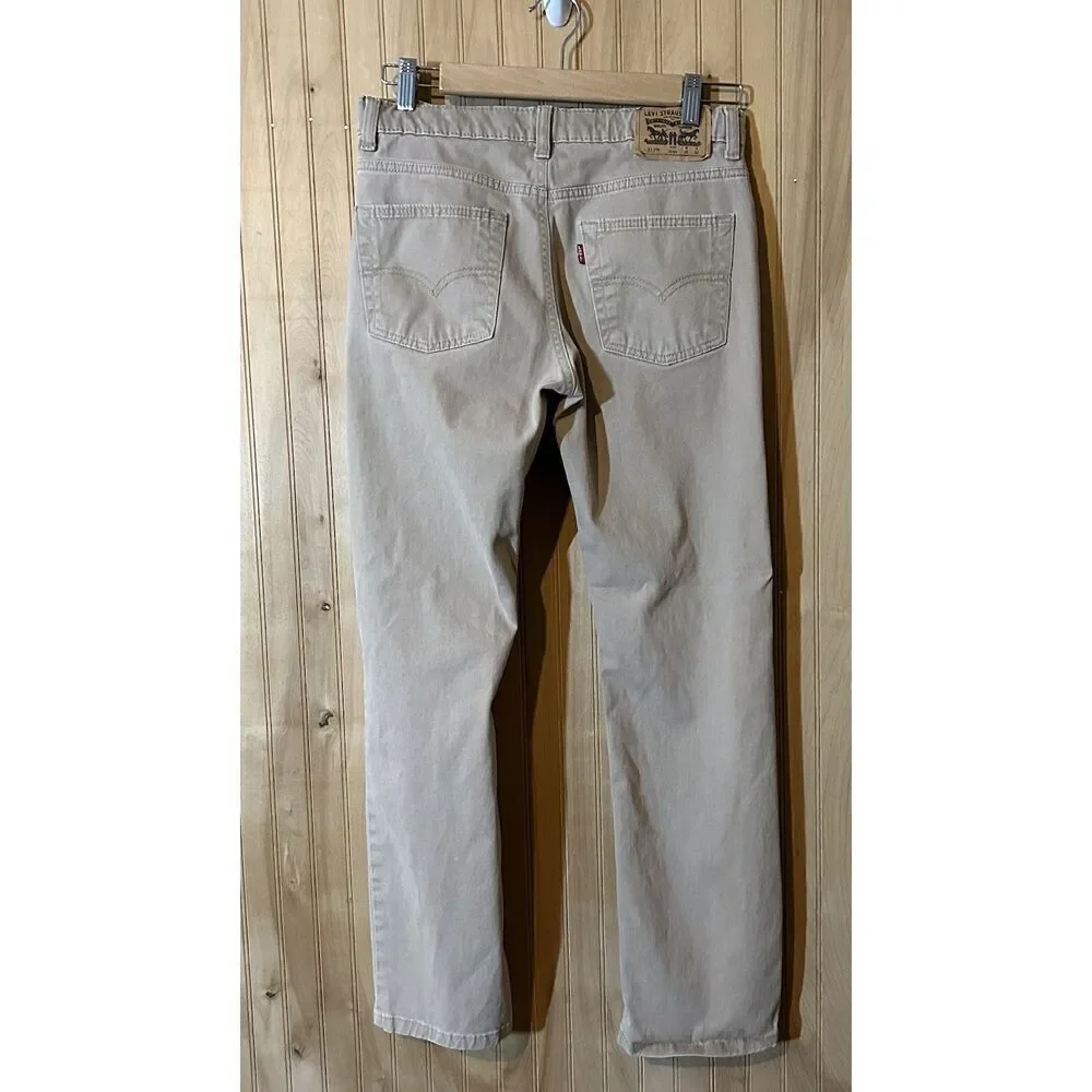 Levi's 511 Slim Brown Jeans Boys 16 Reg 28 x 30 Adjustable Waist